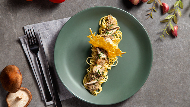Spaghetti com cogumelos